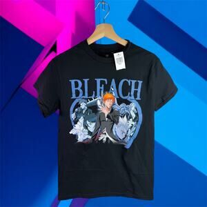 Bleach x Ripple Junction Men's Small Black 100% Cotton S/S T-Shirt Shonen Jump